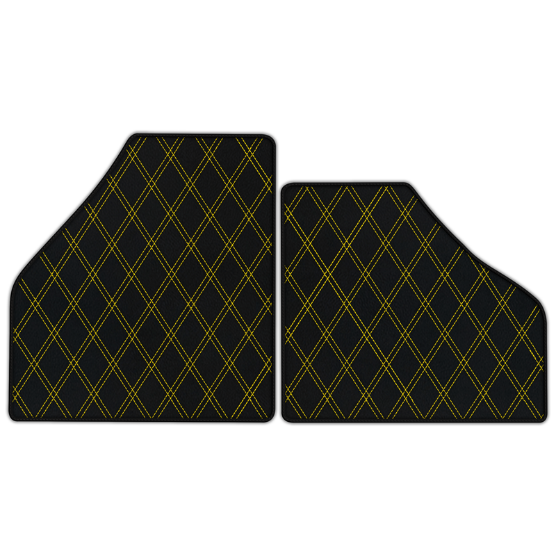 Customizable Leather Floor Mats with Double Diamond Pattern for Ferrari F50 (1995-1997)