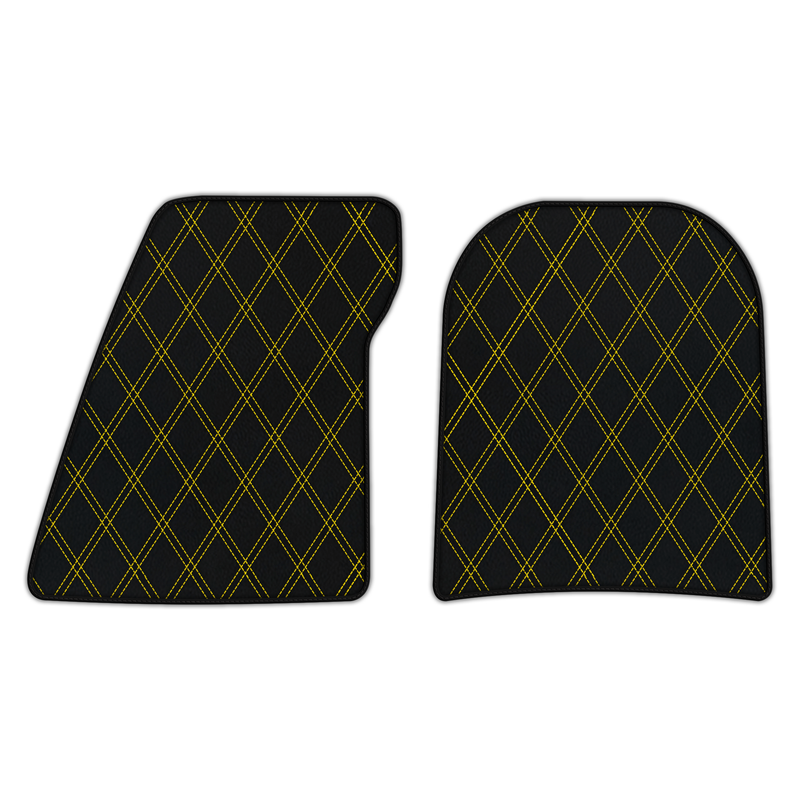 Customizable Leather Floor Mats with Double Diamond Pattern for Lotus Evija (2023-2024)
