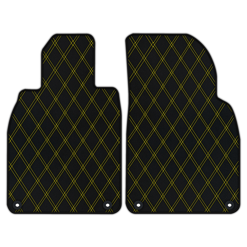 Customizable Leather Floor Mats with Double Diamond Pattern for Porsche Cayman 987 (2009-2012)