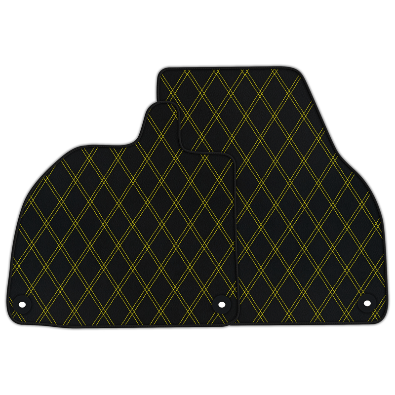 Customizable Leather Floor Mats with Double Diamond Pattern for Lamborghini Temerario (2025-2026)