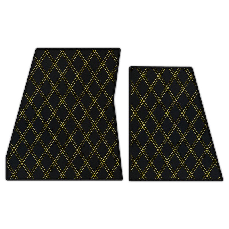 Customizable Leather Floor Mats with Double Diamond Pattern for Ferrari F80 (2025–2026)