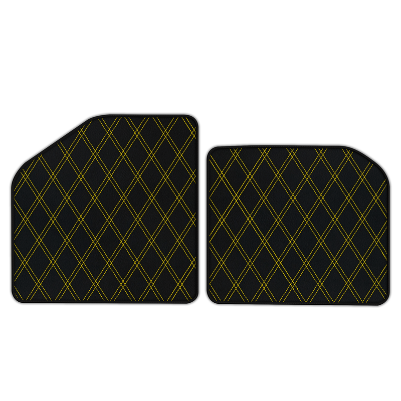 Customizable Leather Floor Mats with Double Diamond Pattern for Porsche Carrera GT (2004-2006)