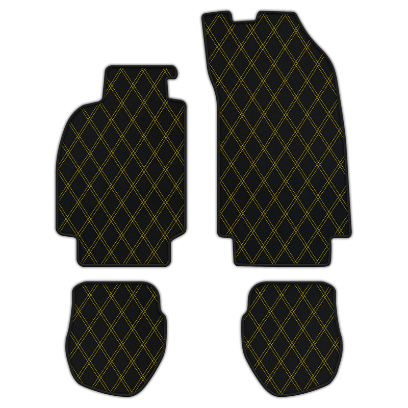 Customizable Leather Floor Mats with Double Diamond Pattern for Porsche 964 (1989-1994)