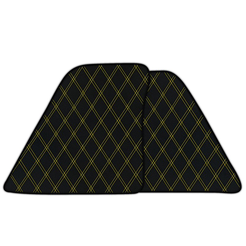 Customizable Leather Floor Mats with Double Diamond Pattern for Ferrari 296 GTB (2022-2025)