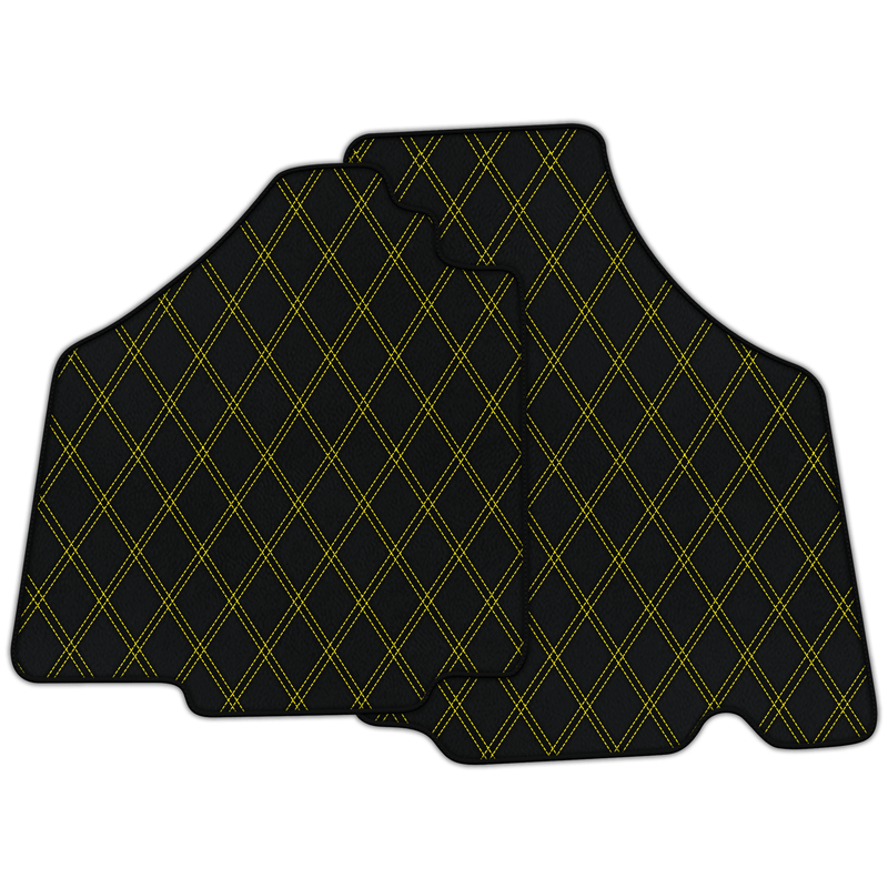 Customizable Leather Floor Mats with Double Diamond Pattern for Lamborghini Murcielago (2001-2010)