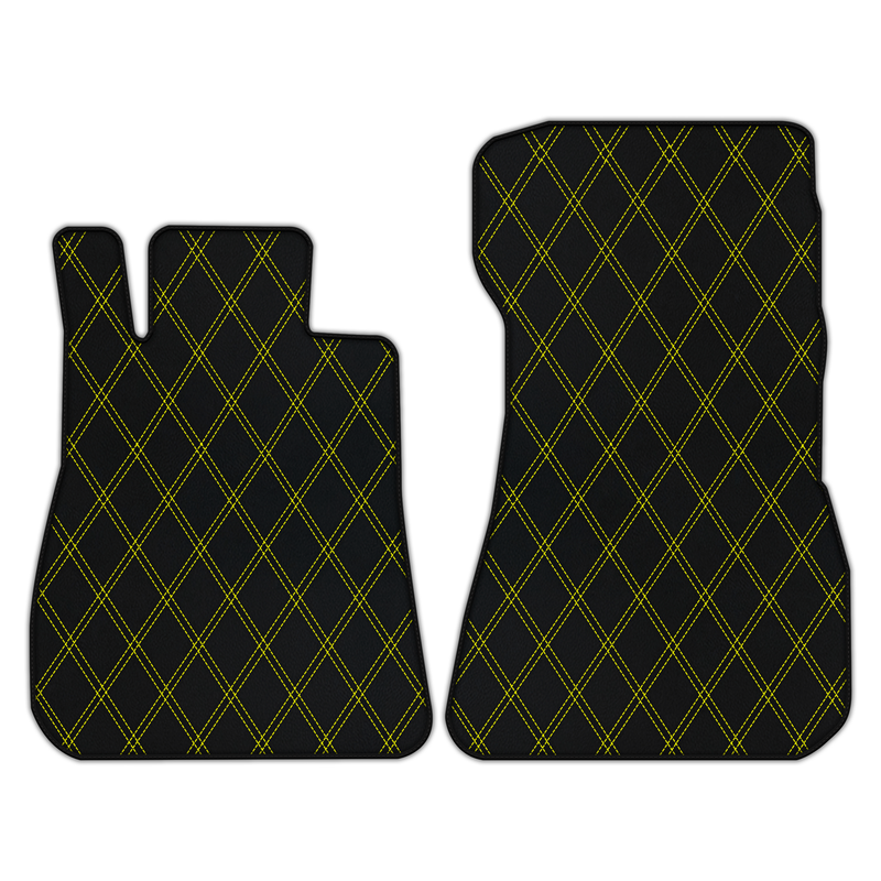 Customizable Leather Floor Mats with Double Diamond Pattern for Mercedes Benz AMG GT 2-Door Coupe (2014-2025)