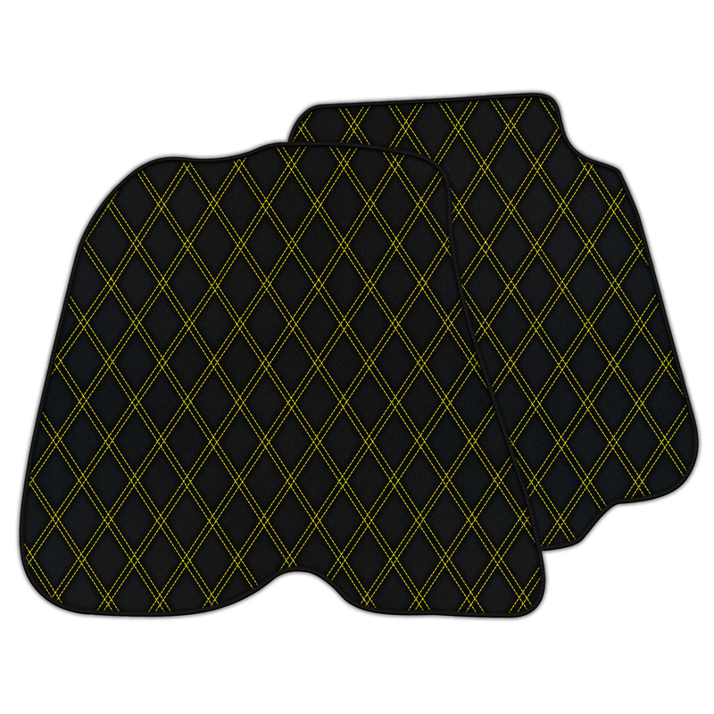 Customizable Leather Floor Mats with Double Diamond Pattern for Ferrari 812 GTS (2018-2023)