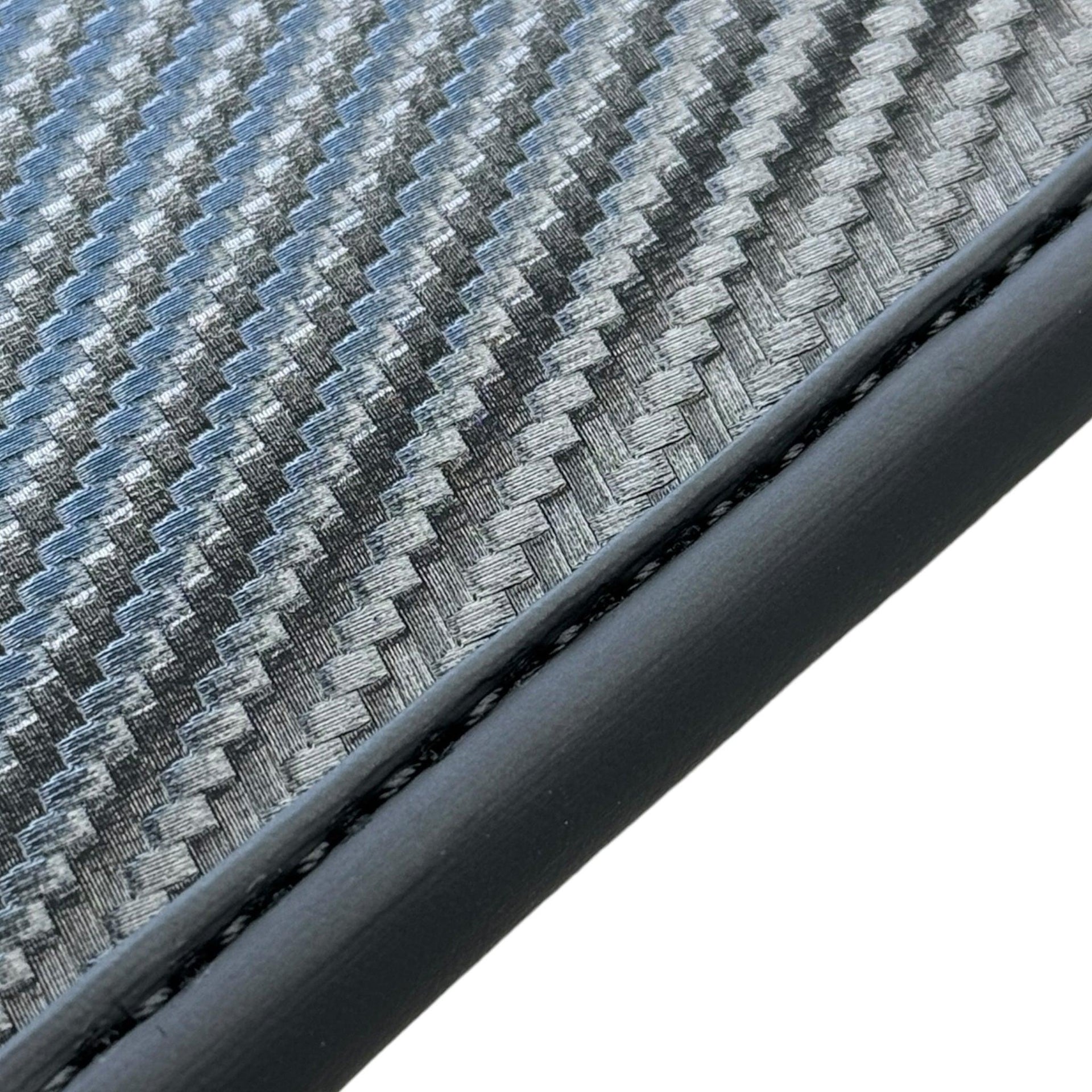 Black Floor Mats for Ferrari 296 GTS (2022-2024) with Carbon Fiber - AutoWin