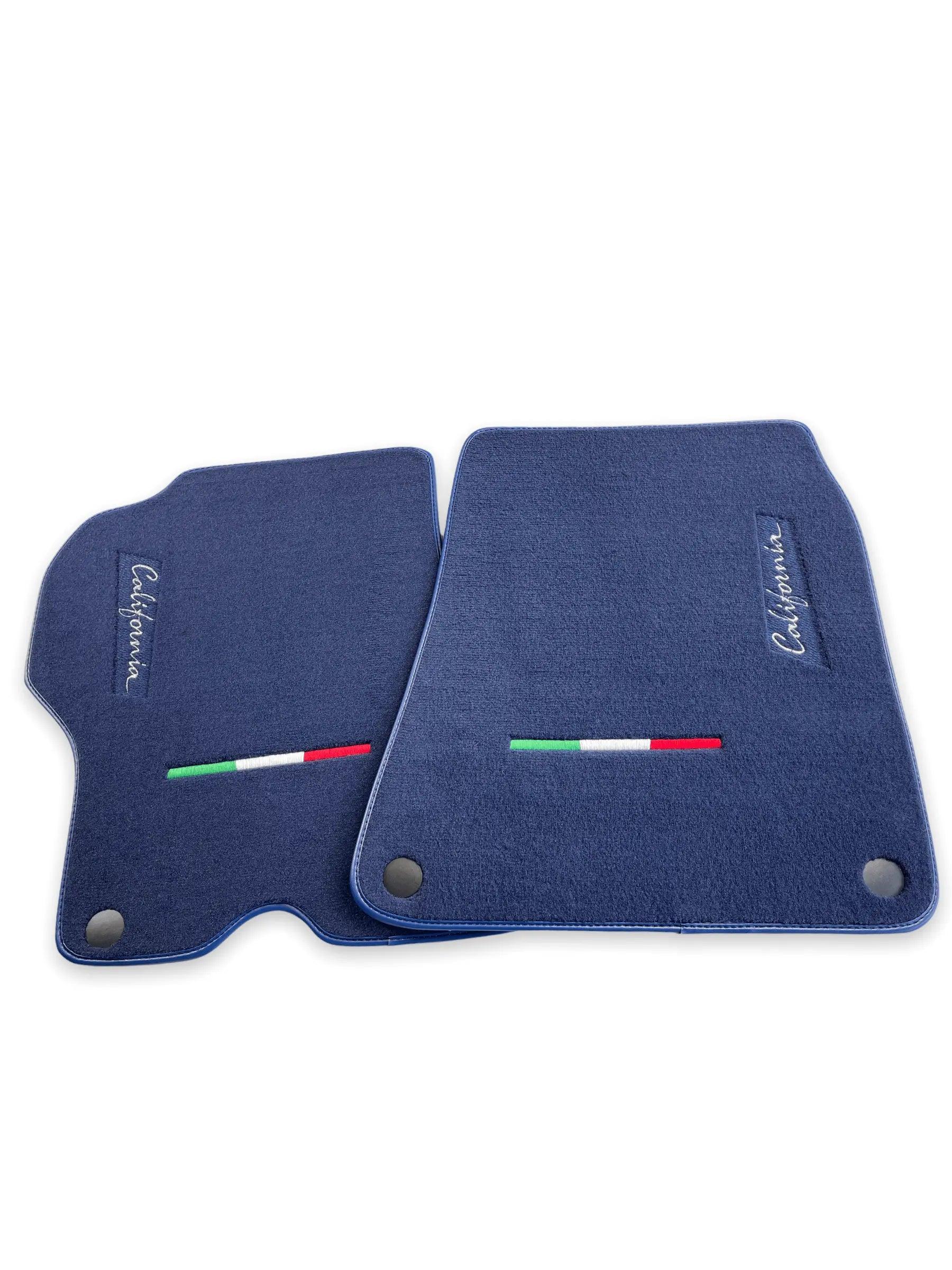 Floor Mats For Ferrari California 2008-2014 Dark Blue Color - AutoWin