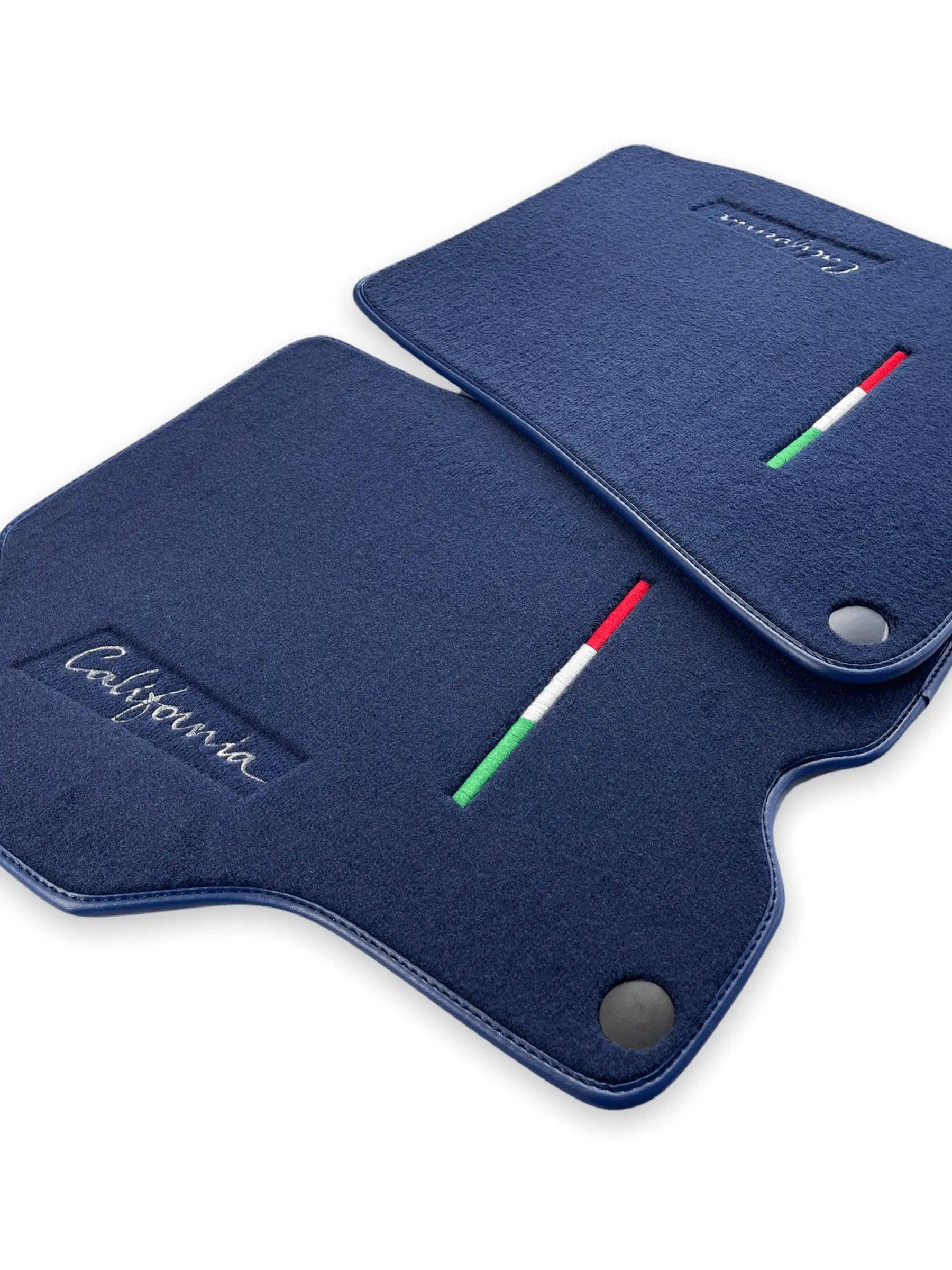 Floor Mats For Ferrari California 2008-2014 Dark Blue Color - AutoWin