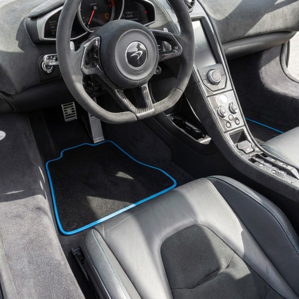 Customizable Leather Floor Mats with AW04 Pattern for McLaren 650S (2015-2018) - AutoWin