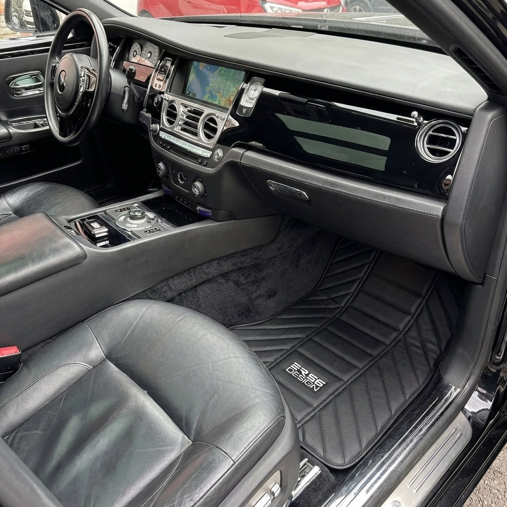 Customizable Leather Floor Mats with AW12 Pattern for Rolls Royce Ghost Series II (2021-2024) - AutoWin