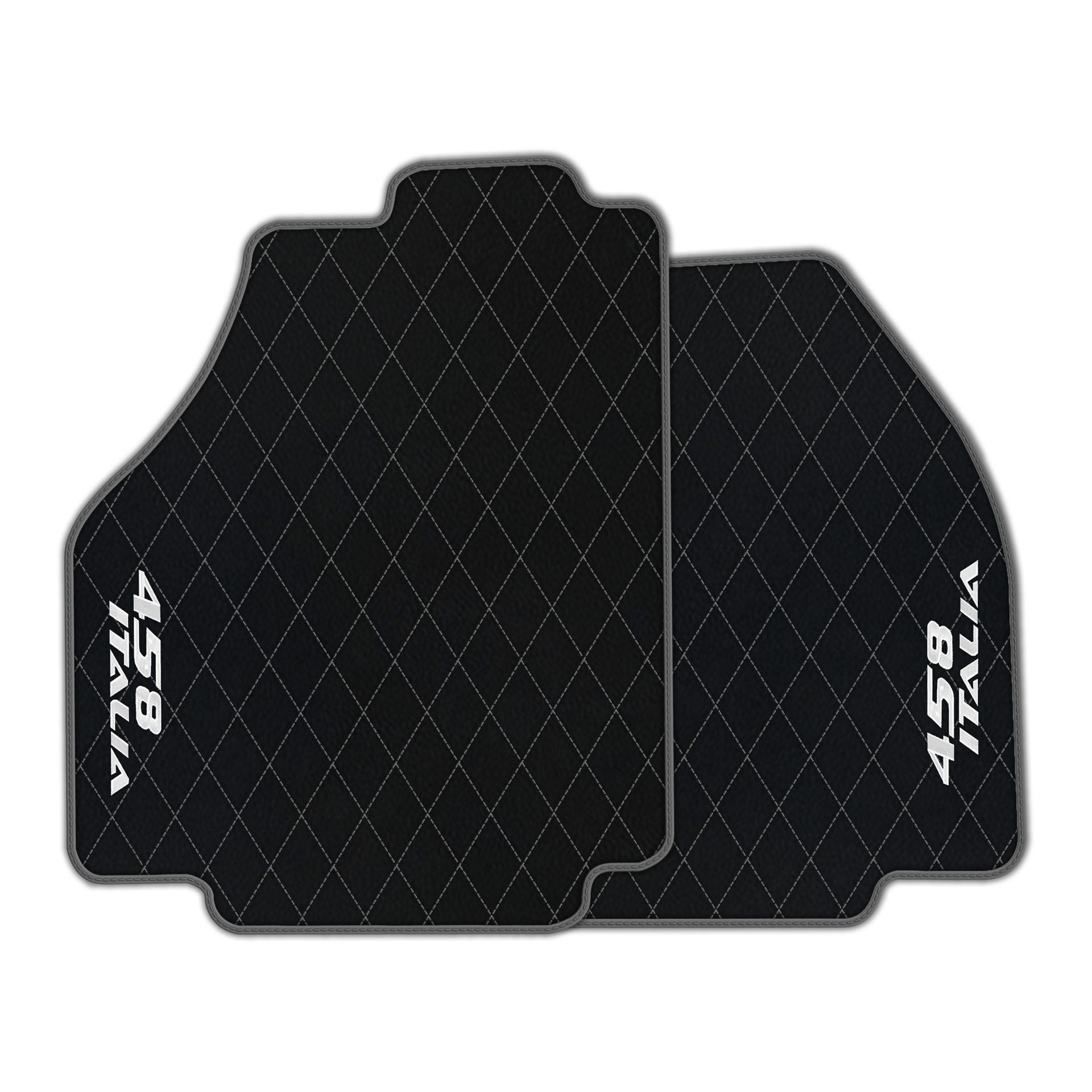 Premium Black Leather Floor Mats for Ferrari 458 Spider (2012-2015)