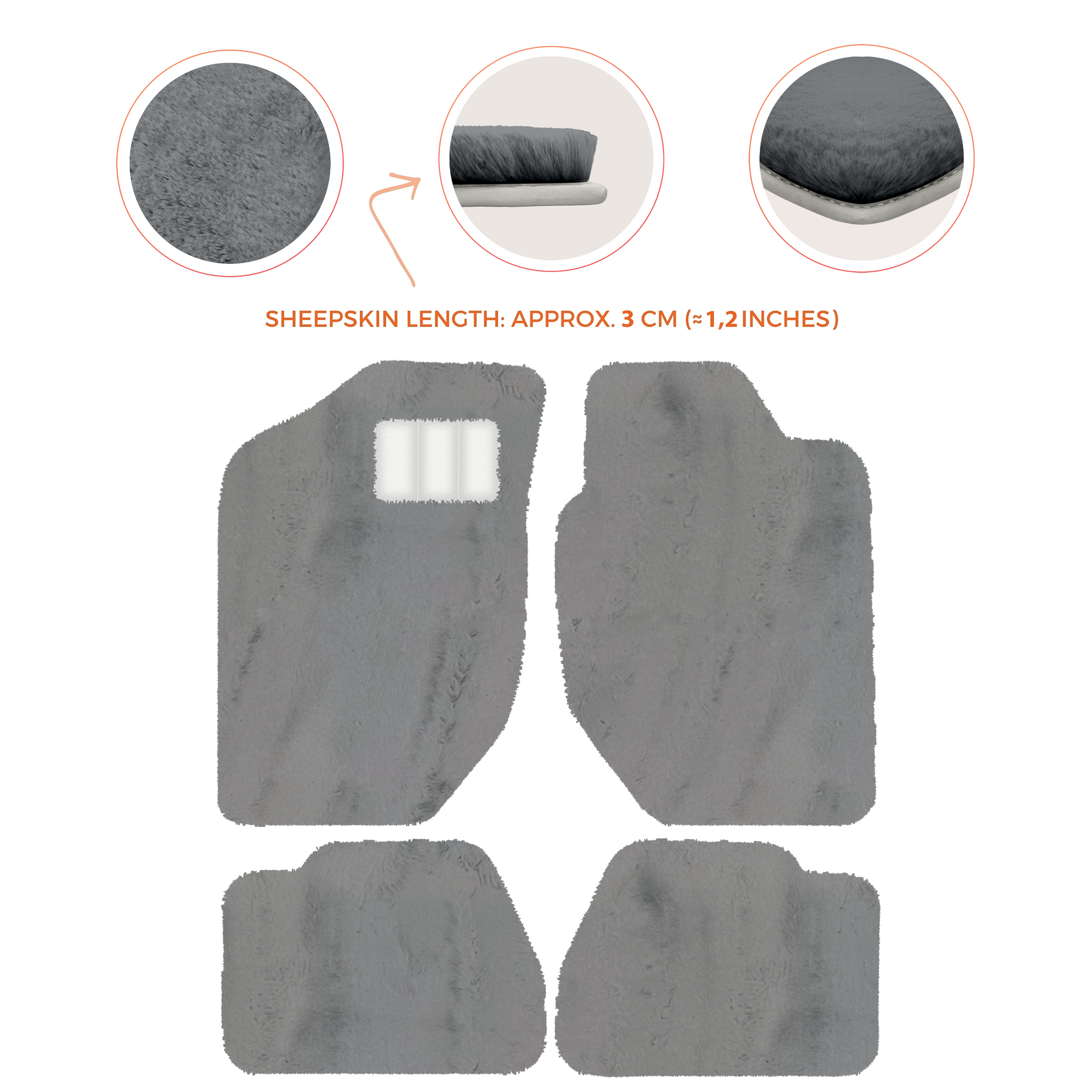 Luxury Sheepskin Floor Mats for Land Rover Discovery Sport (2015-2019)