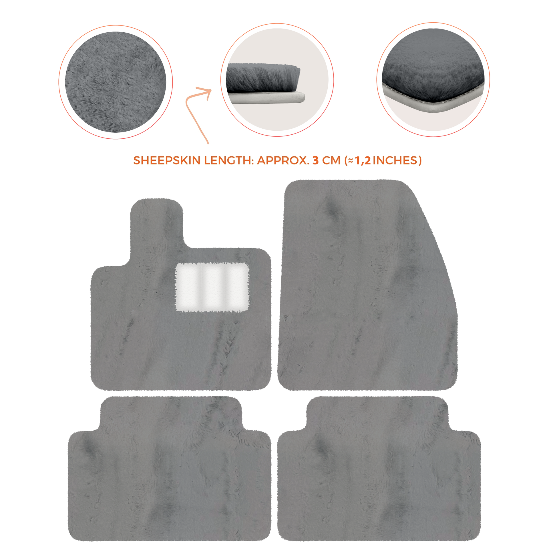 Premium Sheepskin Floor Mats for Range Rover Evoque (2016-2024)