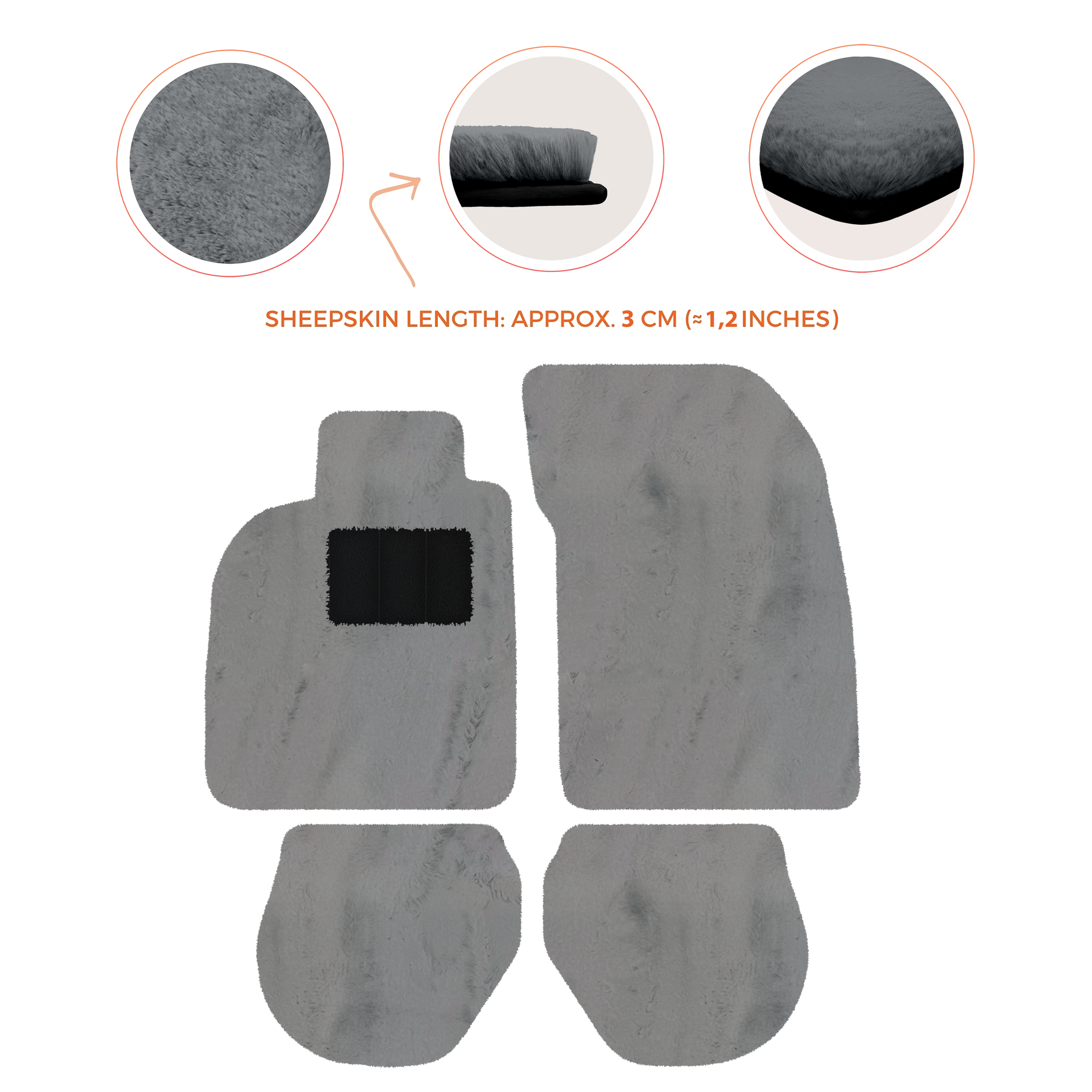 Customizable Leather Floor Mats with Triangle Pattern for Porsche 911 - 993 (1994-1998) - AutoWin