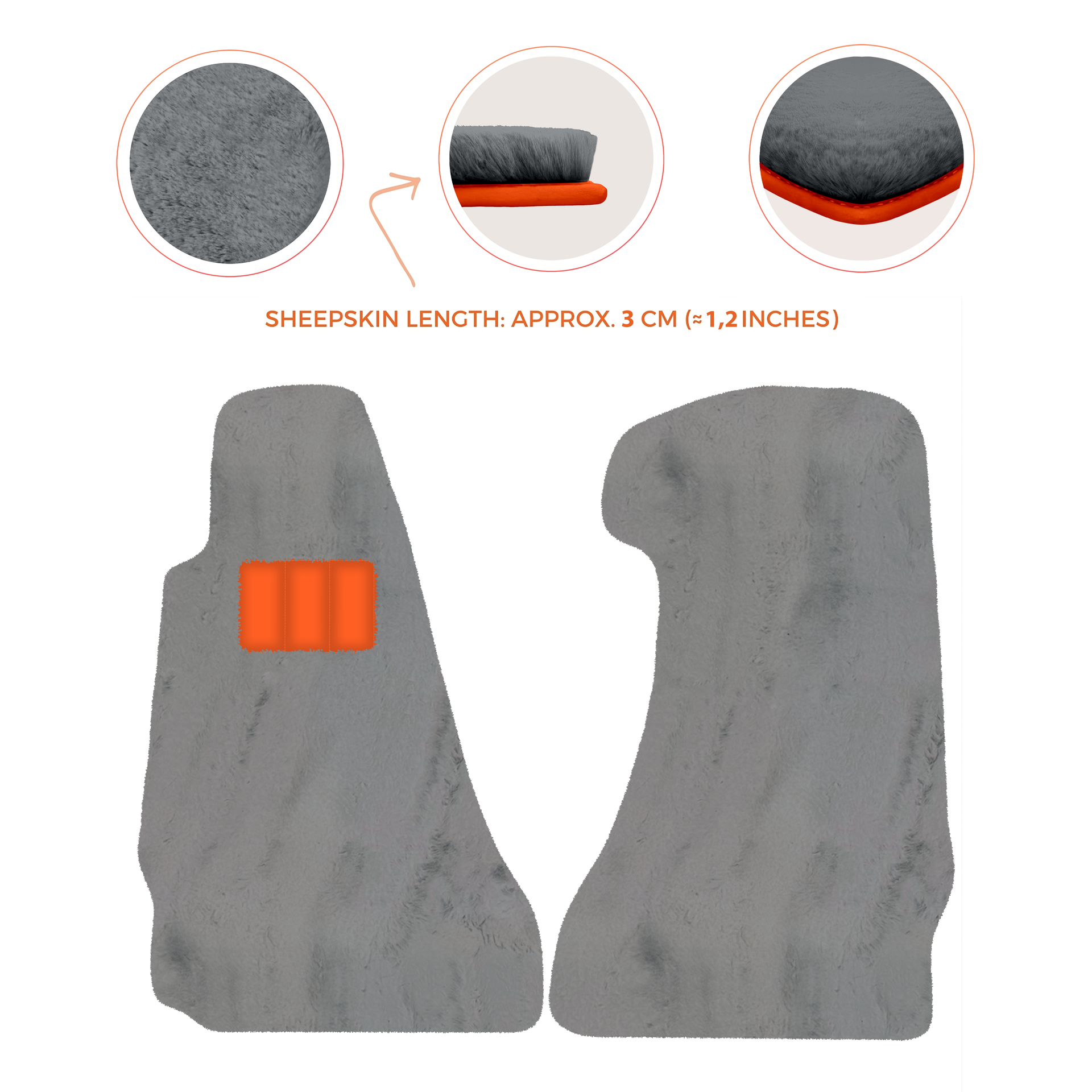 Premium Sheepskin Floor Mats for Aston Martin V8 Vantage (2006-2017)