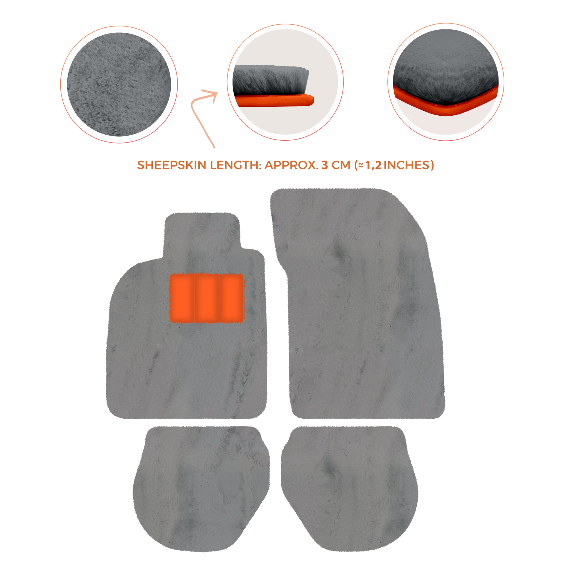 Customizable Leather Floor Mats with Triangle Pattern for Porsche 911 - 993 (1994-1998) - AutoWin