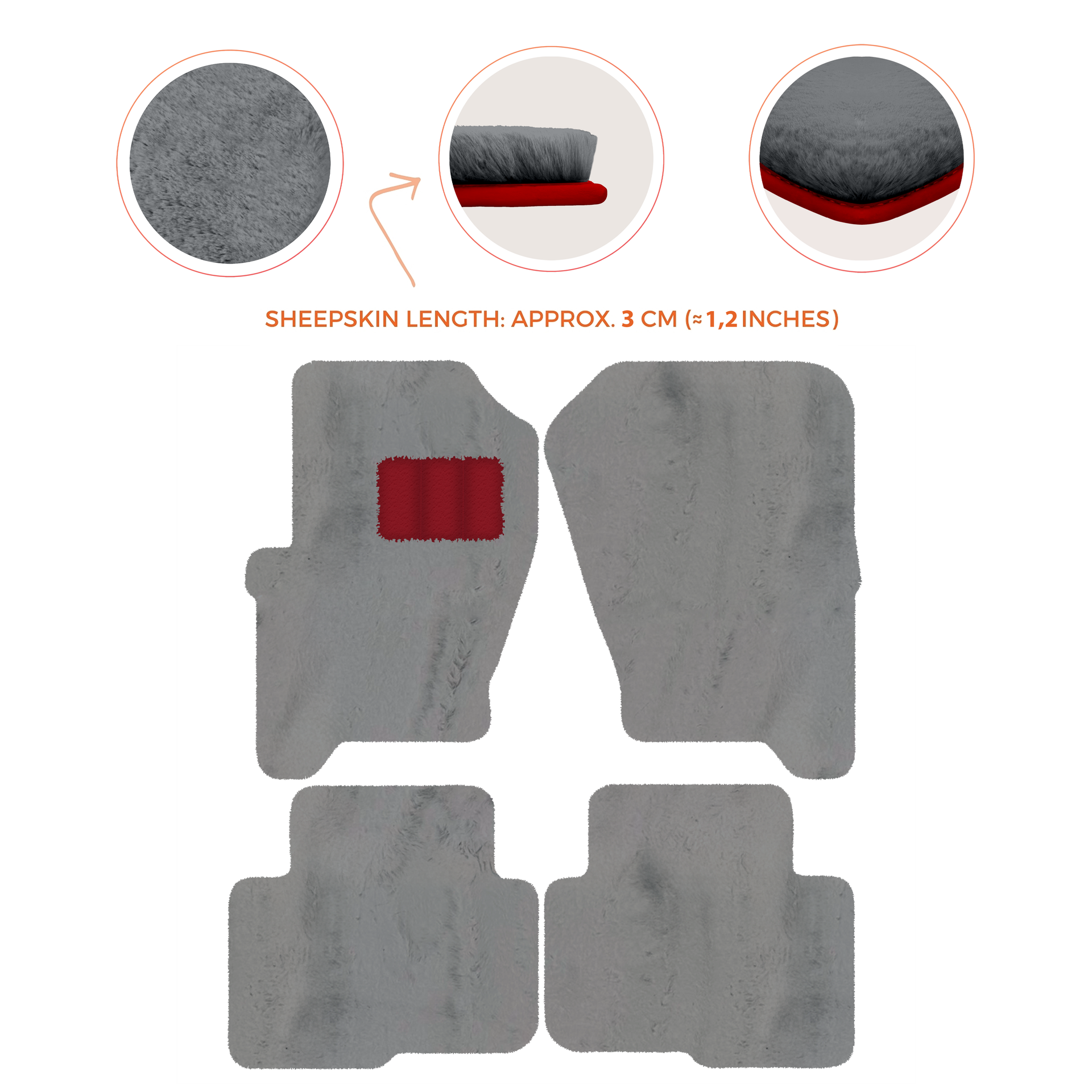 Premium Sheepskin Floor Mats for Land Rover Freelander (2007-2012)