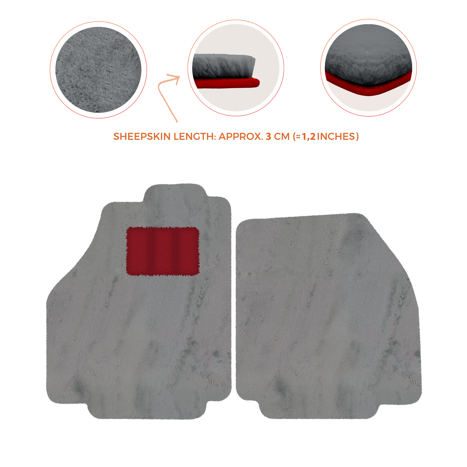 Premium Sheepskin Floor Mats for Ferrari 488 Spider (2016-2022)