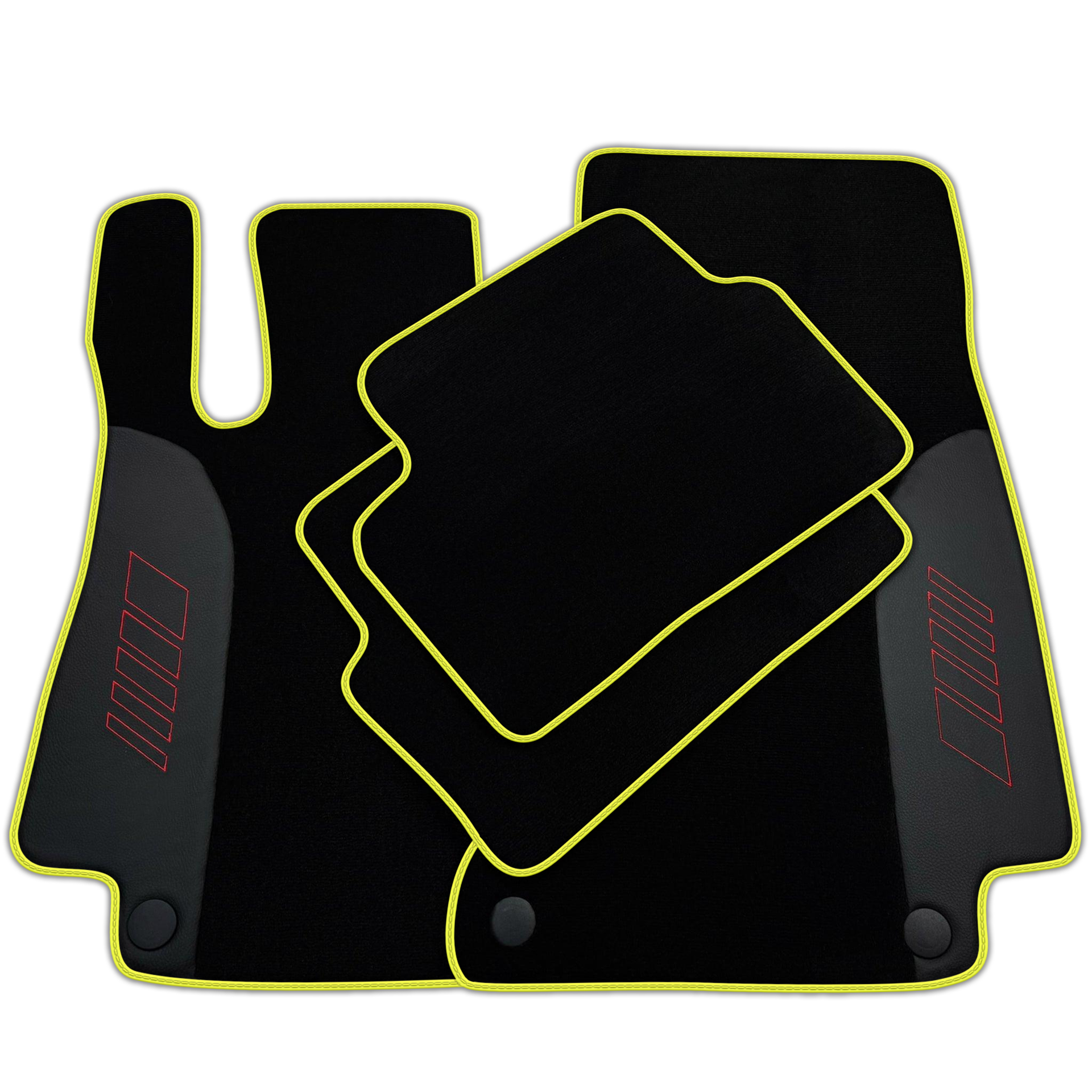 Black Floor Mats For Mercedes Benz C-Class C205 Coupe Facelift (2018-2023) | AutoWin Edition