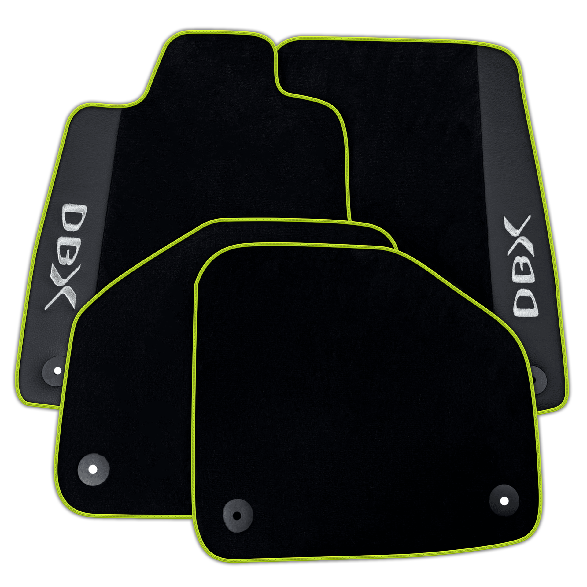 Black Floor Mats for Aston Martin DBX (2020-2023) with Leather