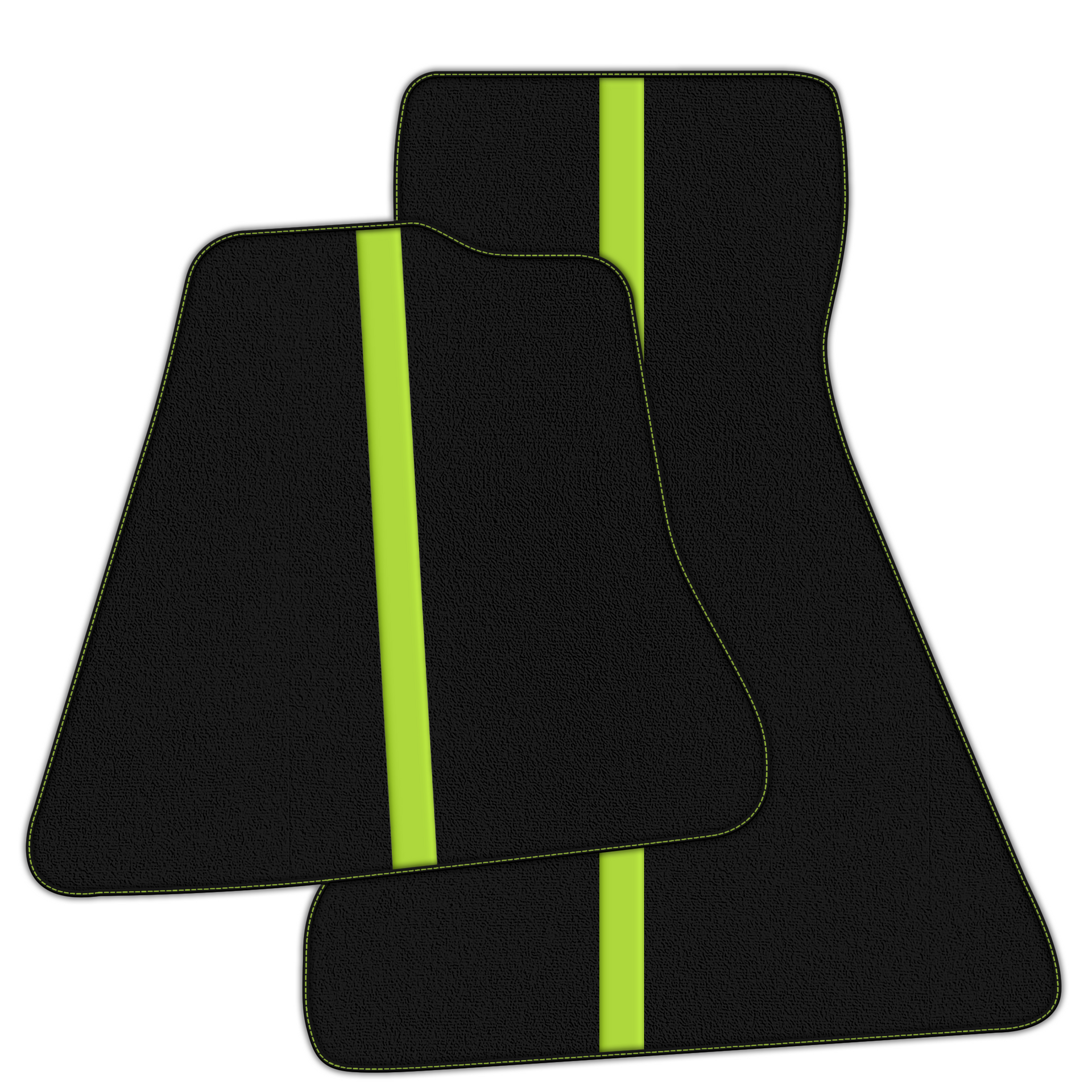 Black Floor Mats with Leather Line for McLaren 750S (2023-2025) - Various Colors