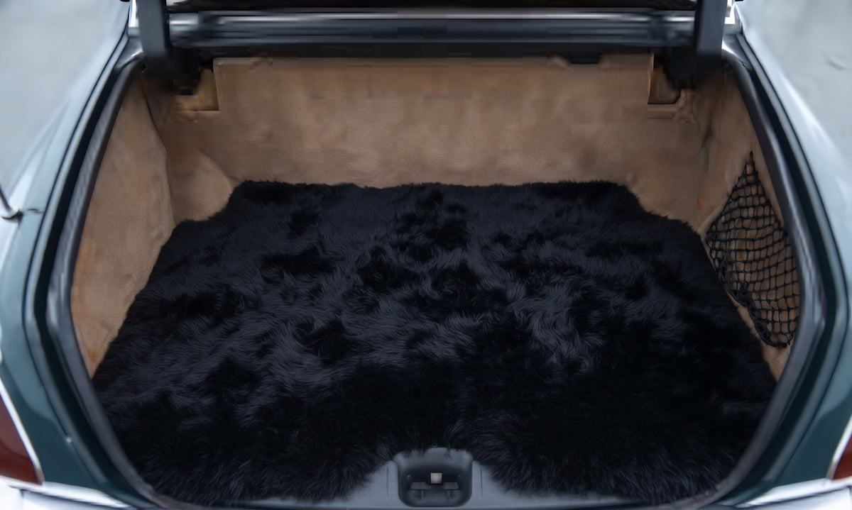 Customizable Black Sheepskin Trunk Floor Mat for Bentley Arnage Green Label (1998-2009)