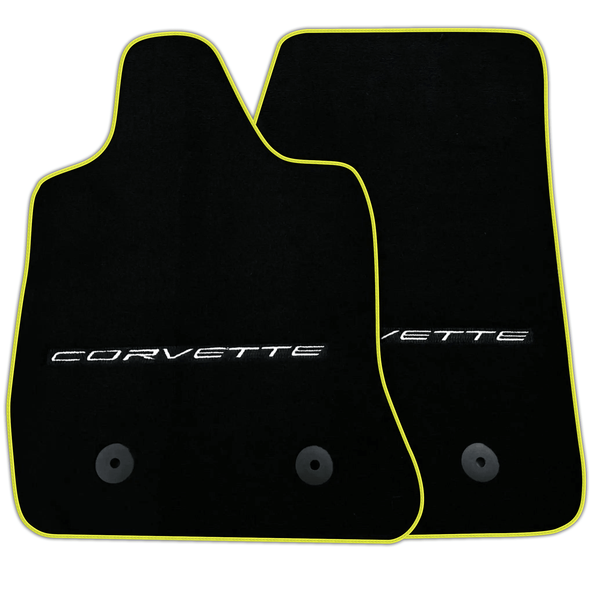 Black Floor Mats for Chevrolet Corvette C7 (2014-2019) | Various Trim Colors