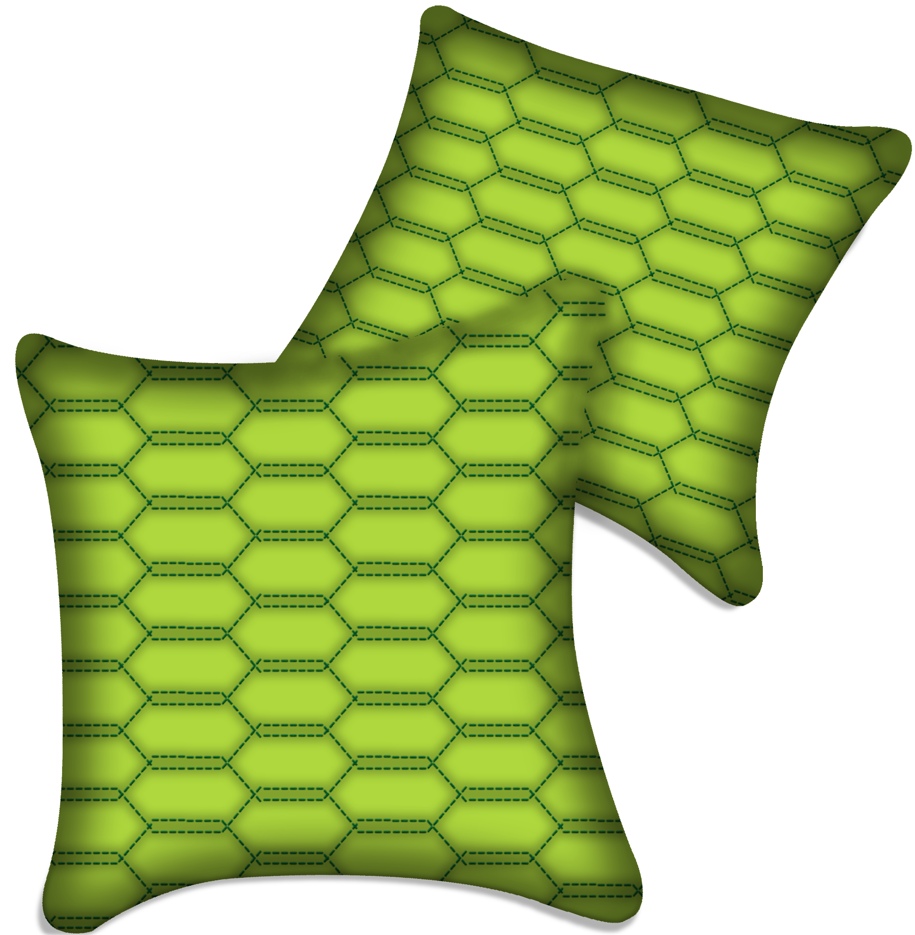 Customizable Green Leather Pillows Set of 2 for All Vehicles