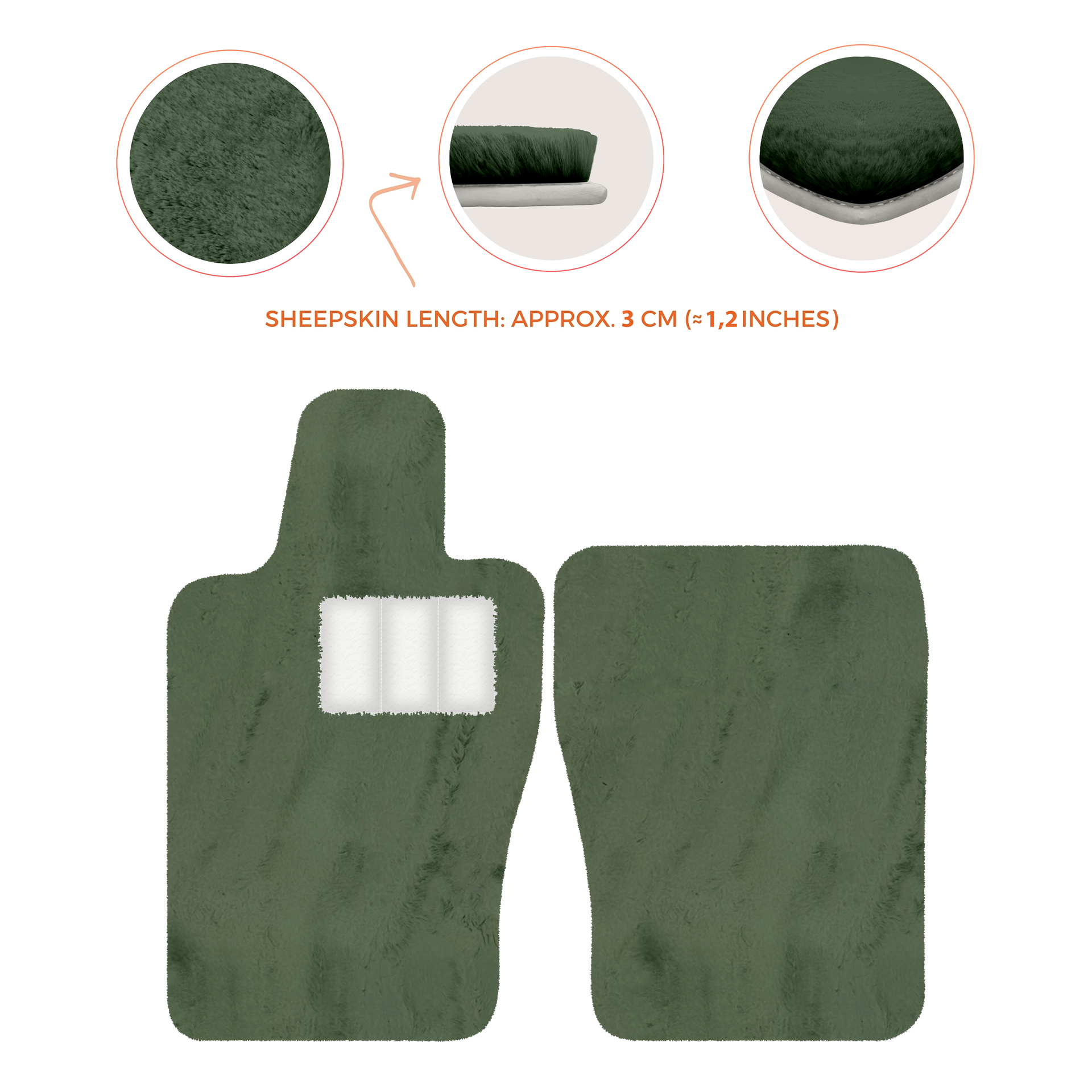 Premium Sheepskin Floor Mats for Aston Martin V8 Vantage (2019-2025)