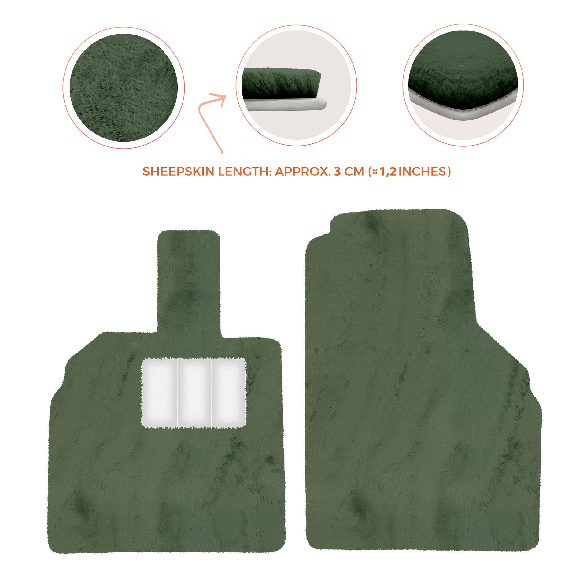 Premium Sheepskin Floor Mats for Lamborghini Aventador (2012-2022)