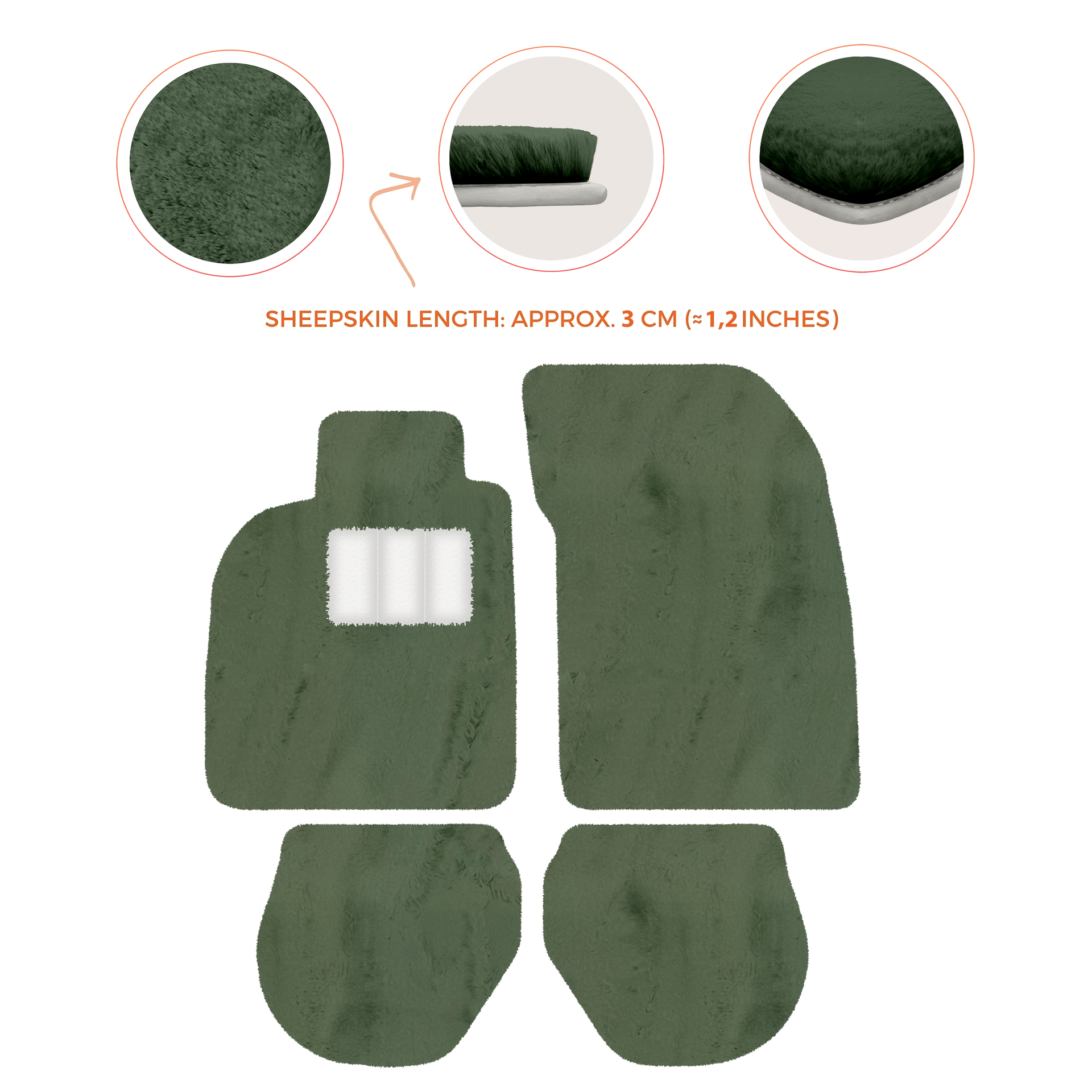 Customizable Leather Floor Mats with Triangle Pattern for Porsche 911 - 993 (1994-1998) - AutoWin