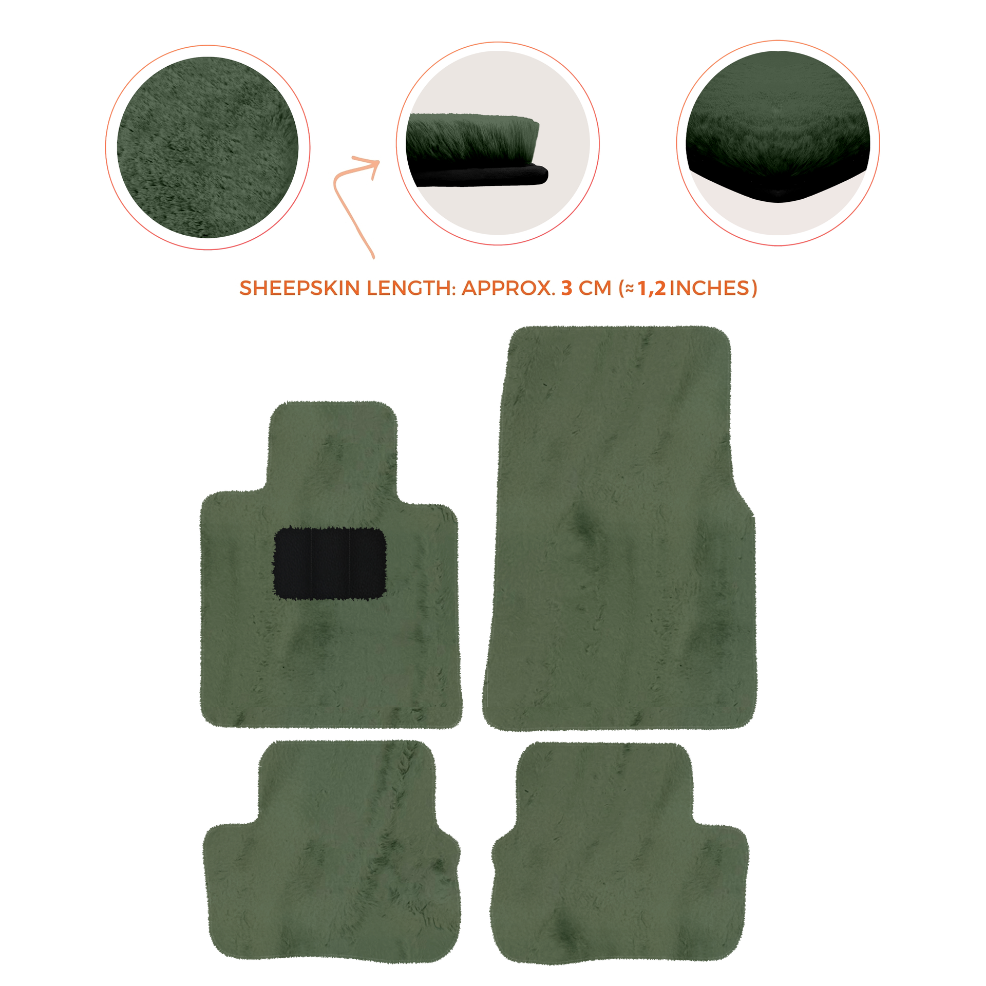 Premium Sheepskin Floor Mats for Rolls-Royce Cullinan (2018-2025)