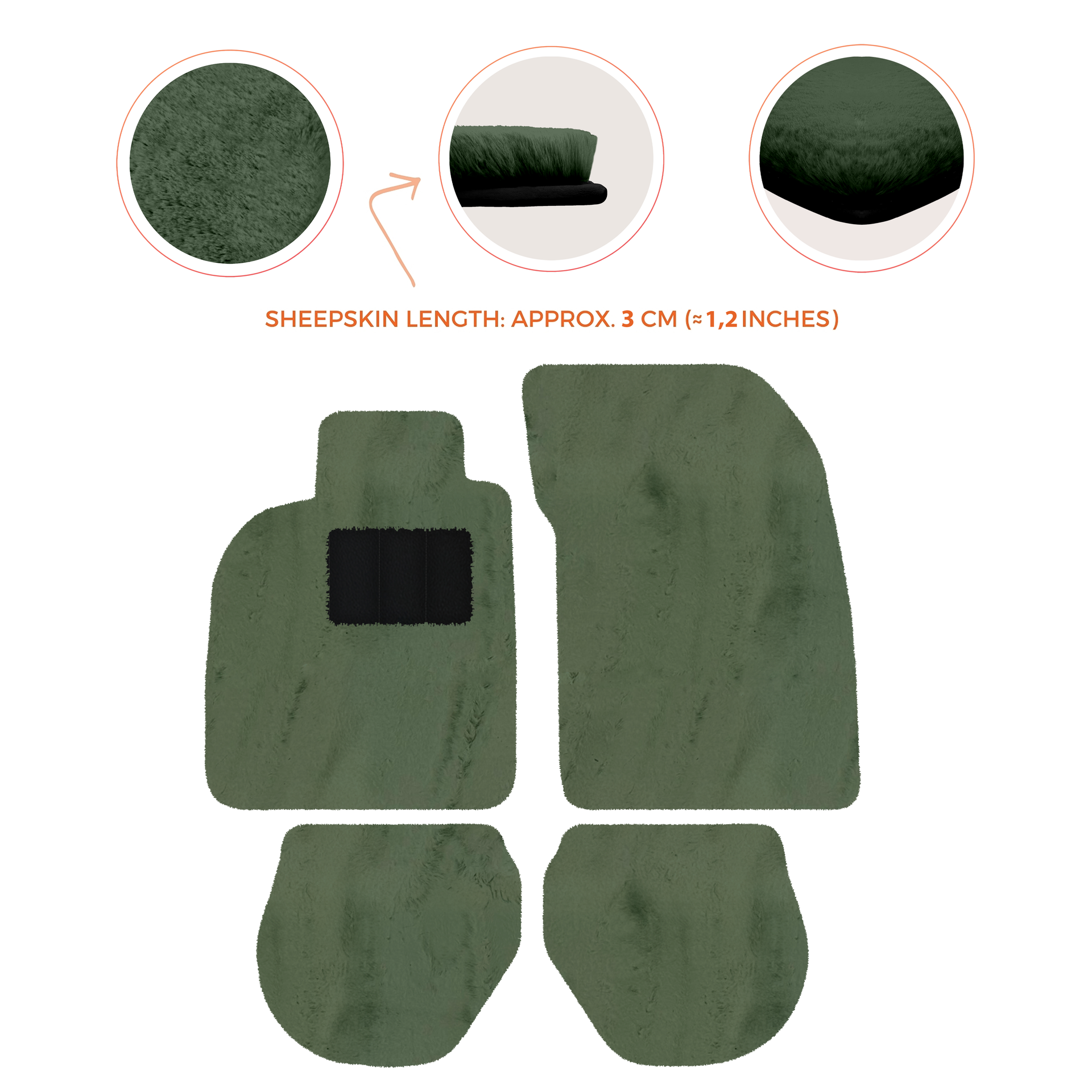 Customizable Leather Floor Mats with Triangle Pattern for Porsche 911 - 993 (1994-1998) - AutoWin