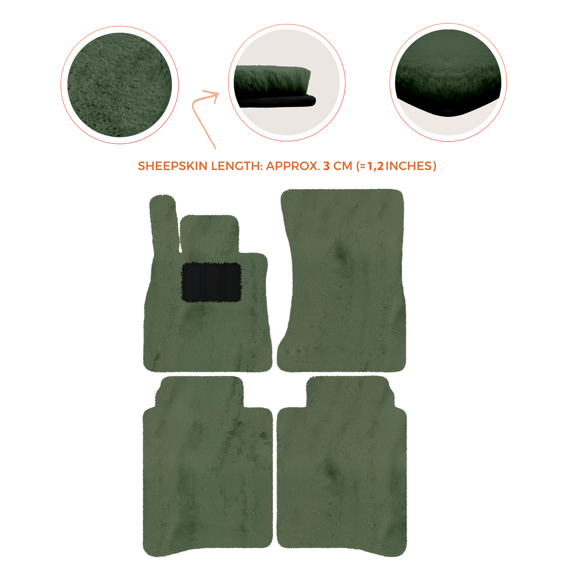 Luxury Sheepskin Floor Mats for Mercedes-Benz S-Class X222 | 2015-2021