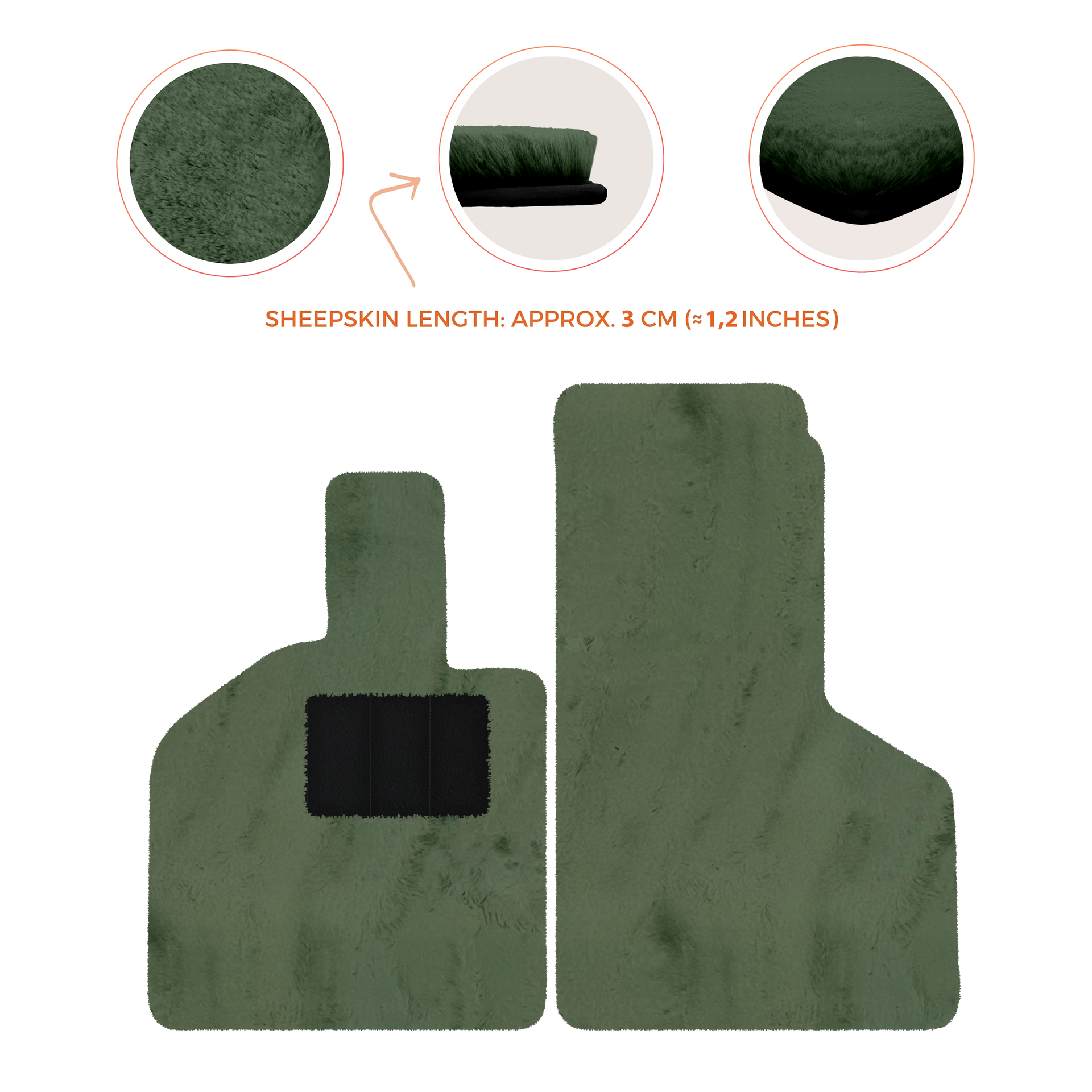 Luxury Sheepskin Floor Mats for Lamborghini Gallardo (2004-2014)