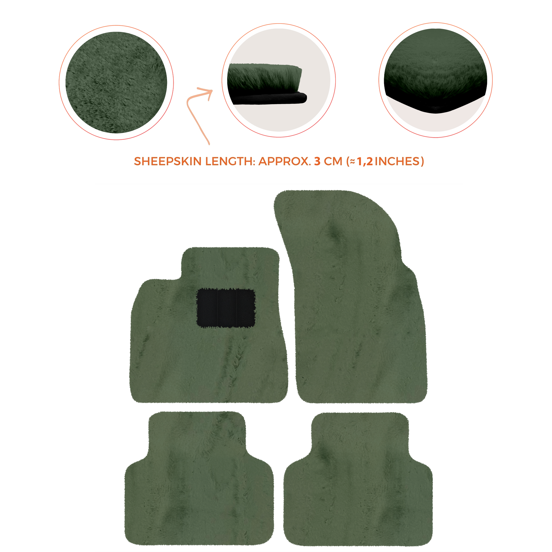 Premium Luxury Sheepskin Floor Mats for Bentley Bentayga 2015-2023