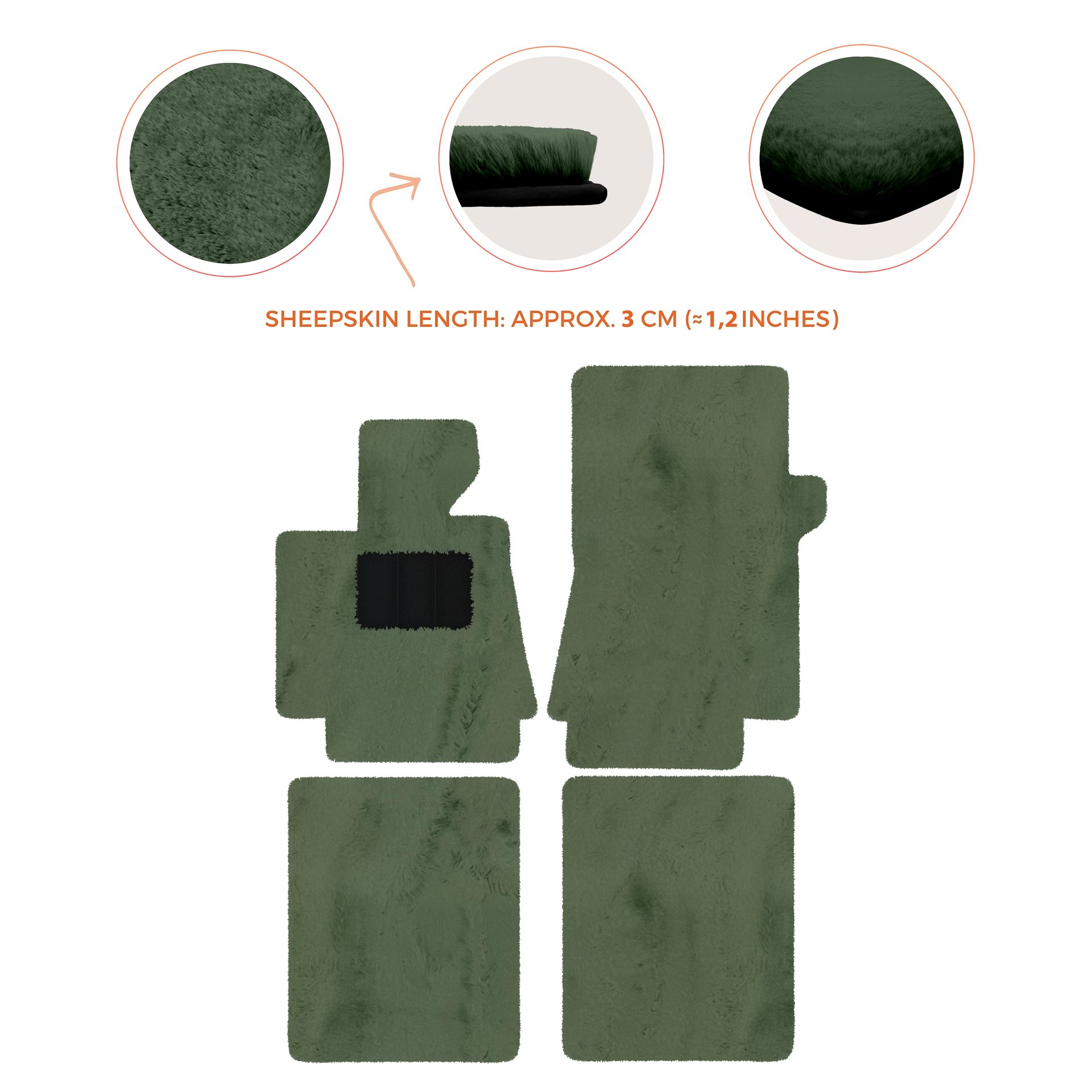 Luxurious Premium Sheepskin Floor Mats for Bentley Arnage (1998-2009)