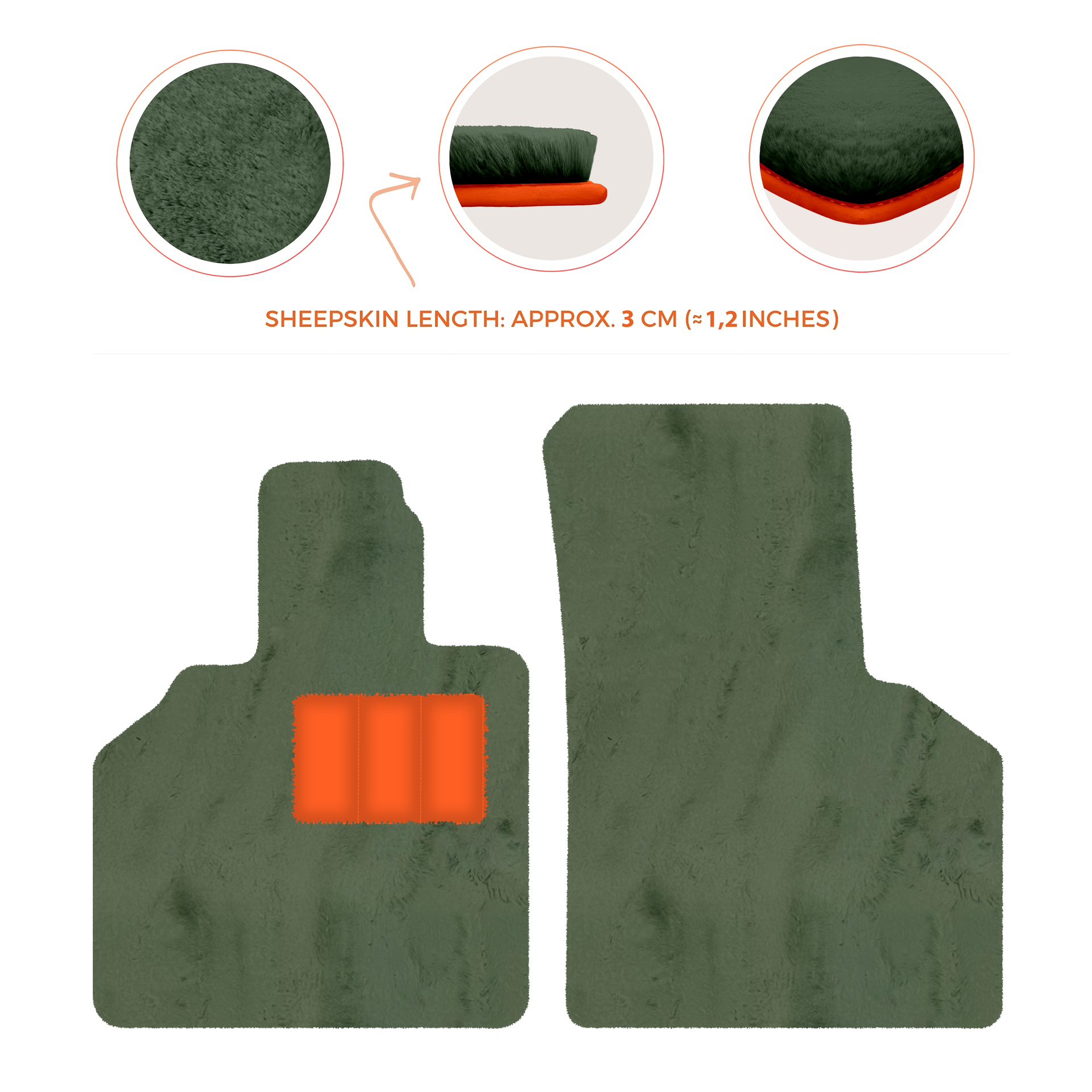 Premium Sheepskin Floor Mats for Lamborghini Aventador (2012-2022)