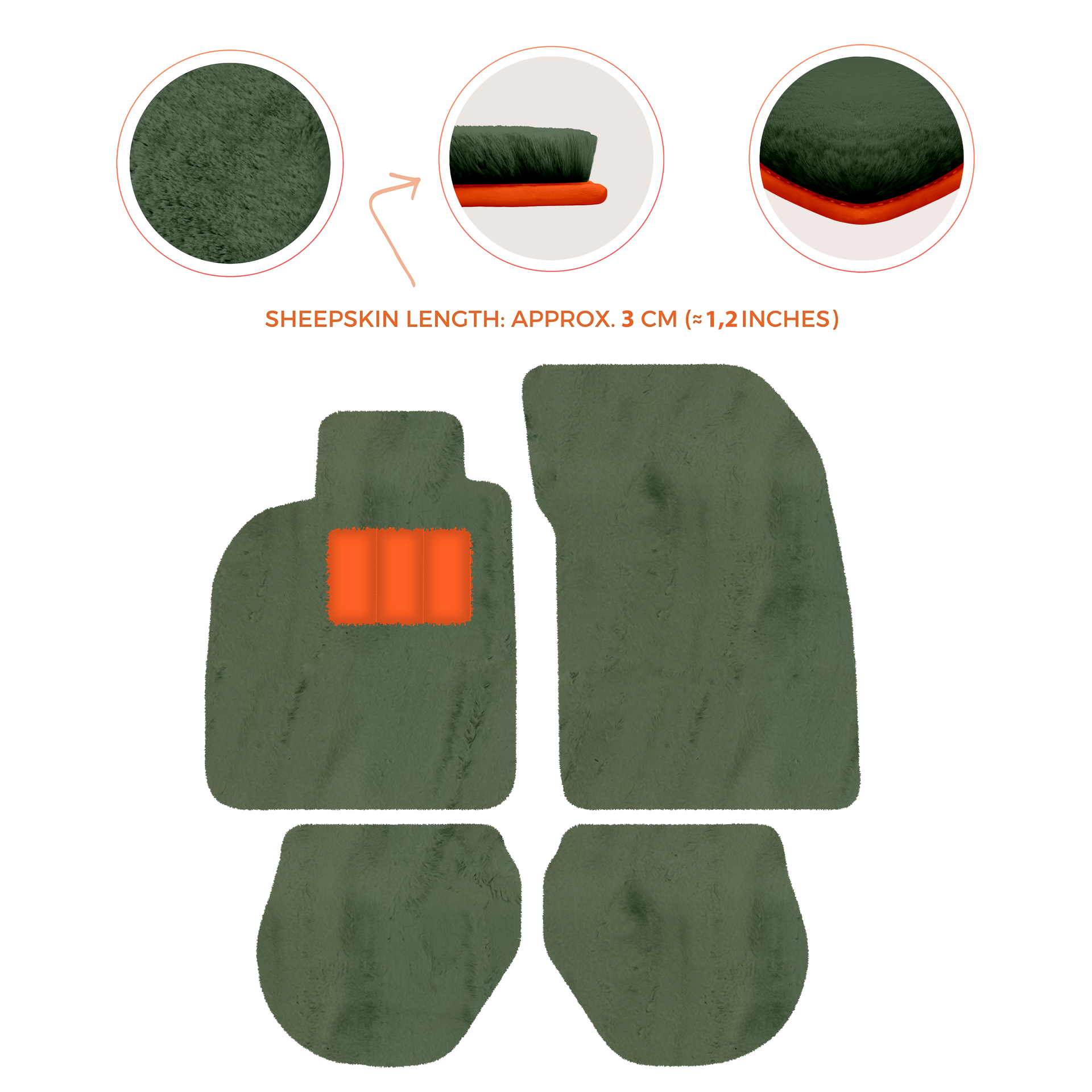 Customizable Leather Floor Mats with Triangle Pattern for Porsche 911 - 993 (1994-1998) - AutoWin