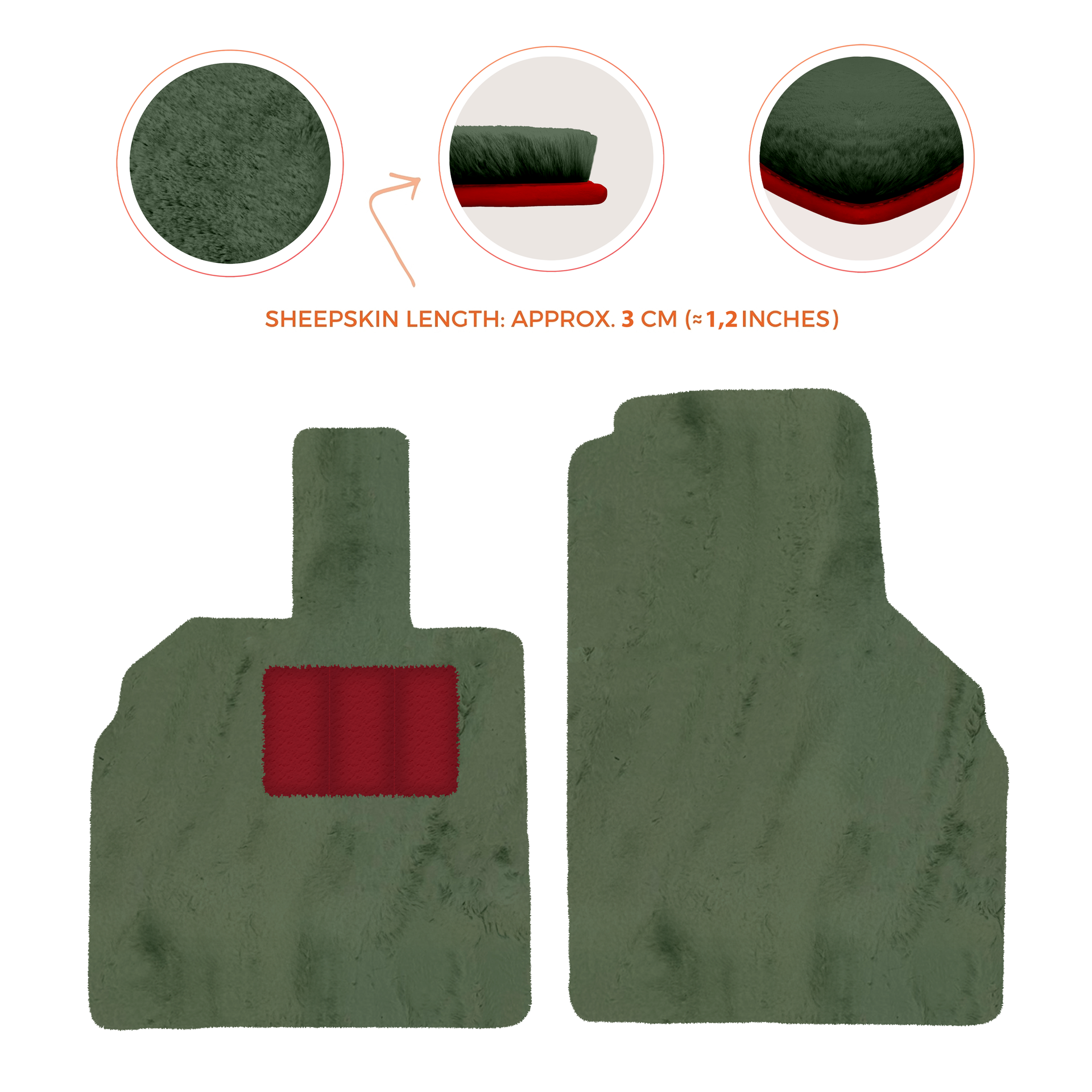 Premium Sheepskin Floor Mats for Lamborghini Aventador (2012-2022)