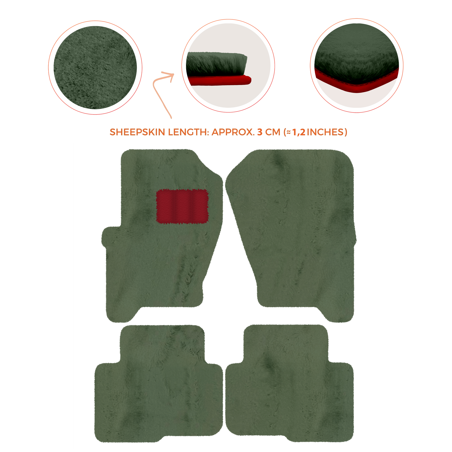 Premium Sheepskin Floor Mats for Land Rover Freelander (2007-2012)