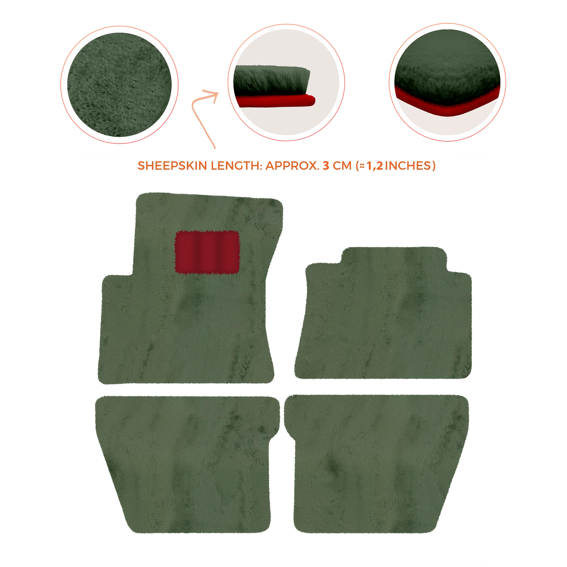 Premium Sheepskin Floor Mats for Bentley Flying Spur (2019-2023)