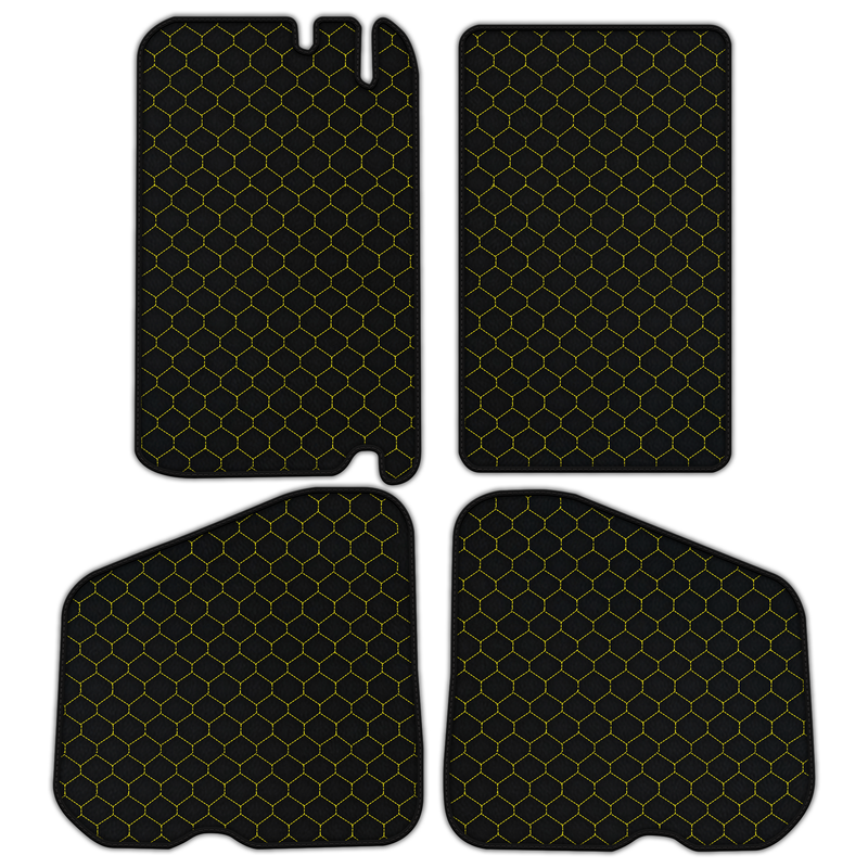 Customizable Leather Floor Mats with Hex Pattern for Rolls Royce Shadow (1965-1977)