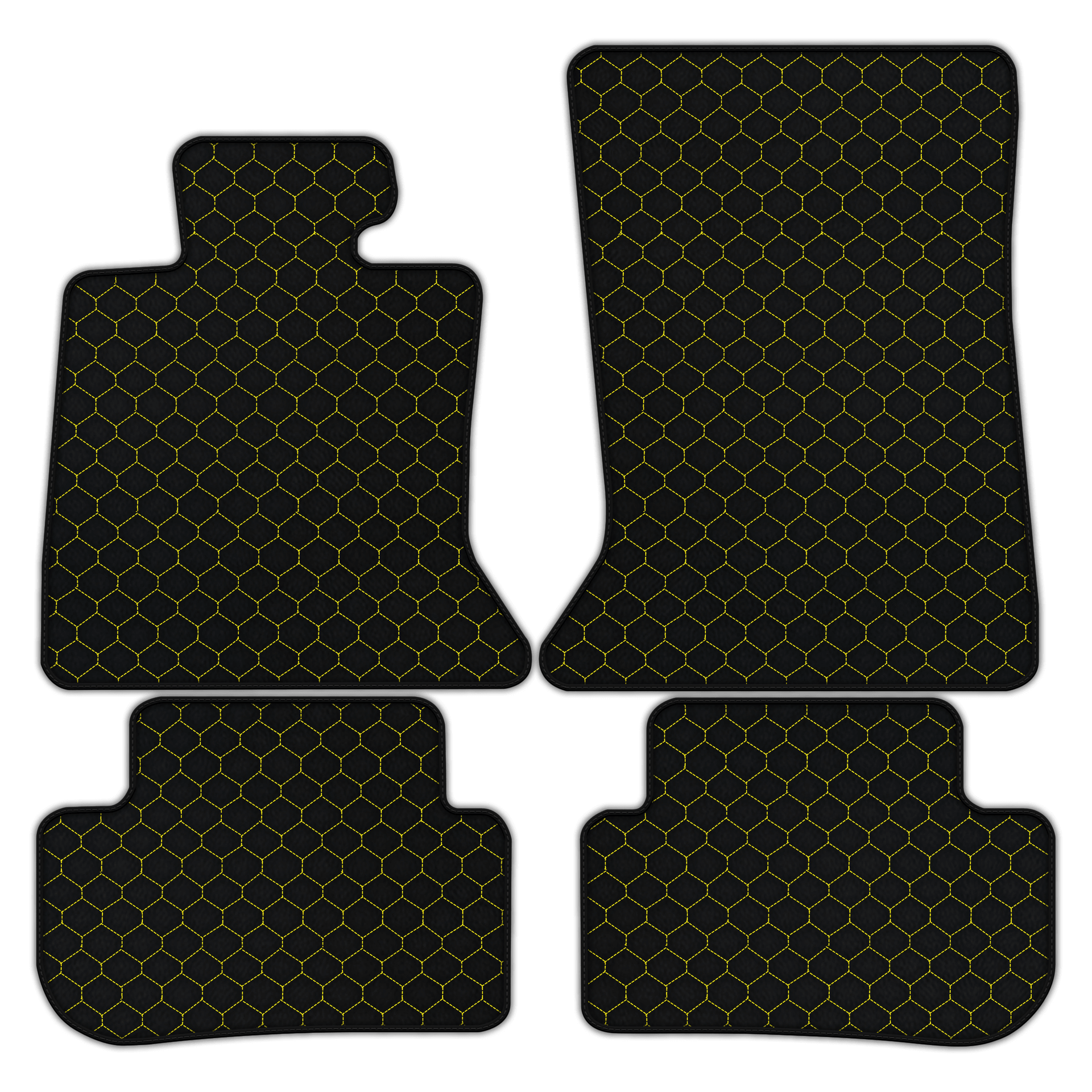 Customizable Leather Floor Mats with Hex Pattern for Rolls Royce Wraith (2013–2023)