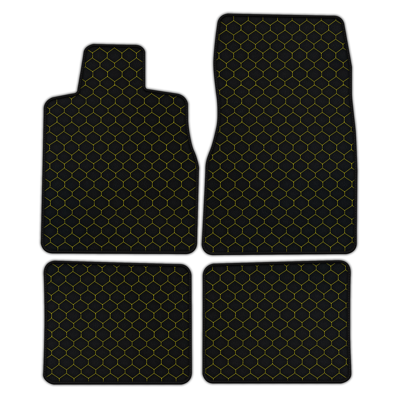 Customizable Leather Floor Mats with Hex Pattern for Fisker Karma (2011-2012)