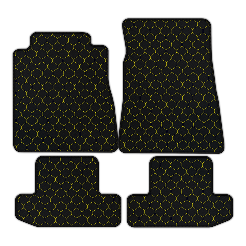 Customizable Leather Floor Mats with Hex Pattern for Ford Mustang GT350 Shelby (2015-2021)