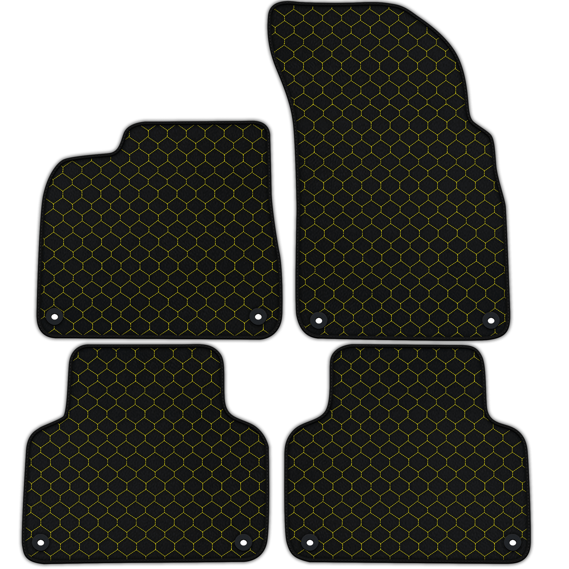 Customizable Leather Floor Mats with Hex Pattern for Audi Q7 4L (2006-2015)