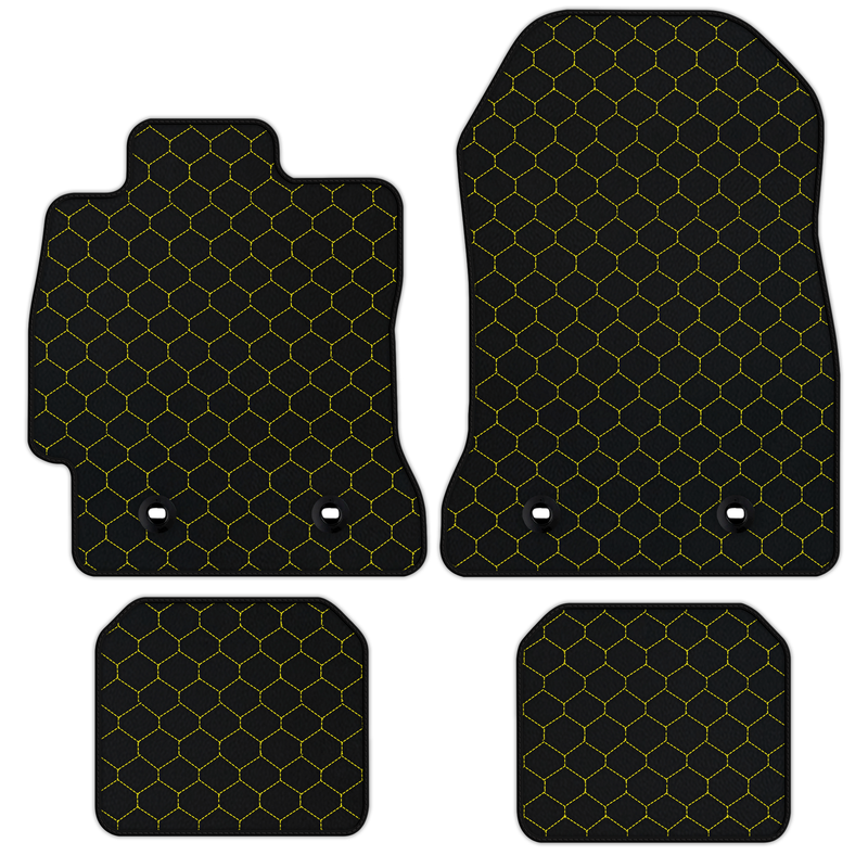 Customizable Leather Floor Mats with Hex Pattern for Toyota GT86 (2012-2021)